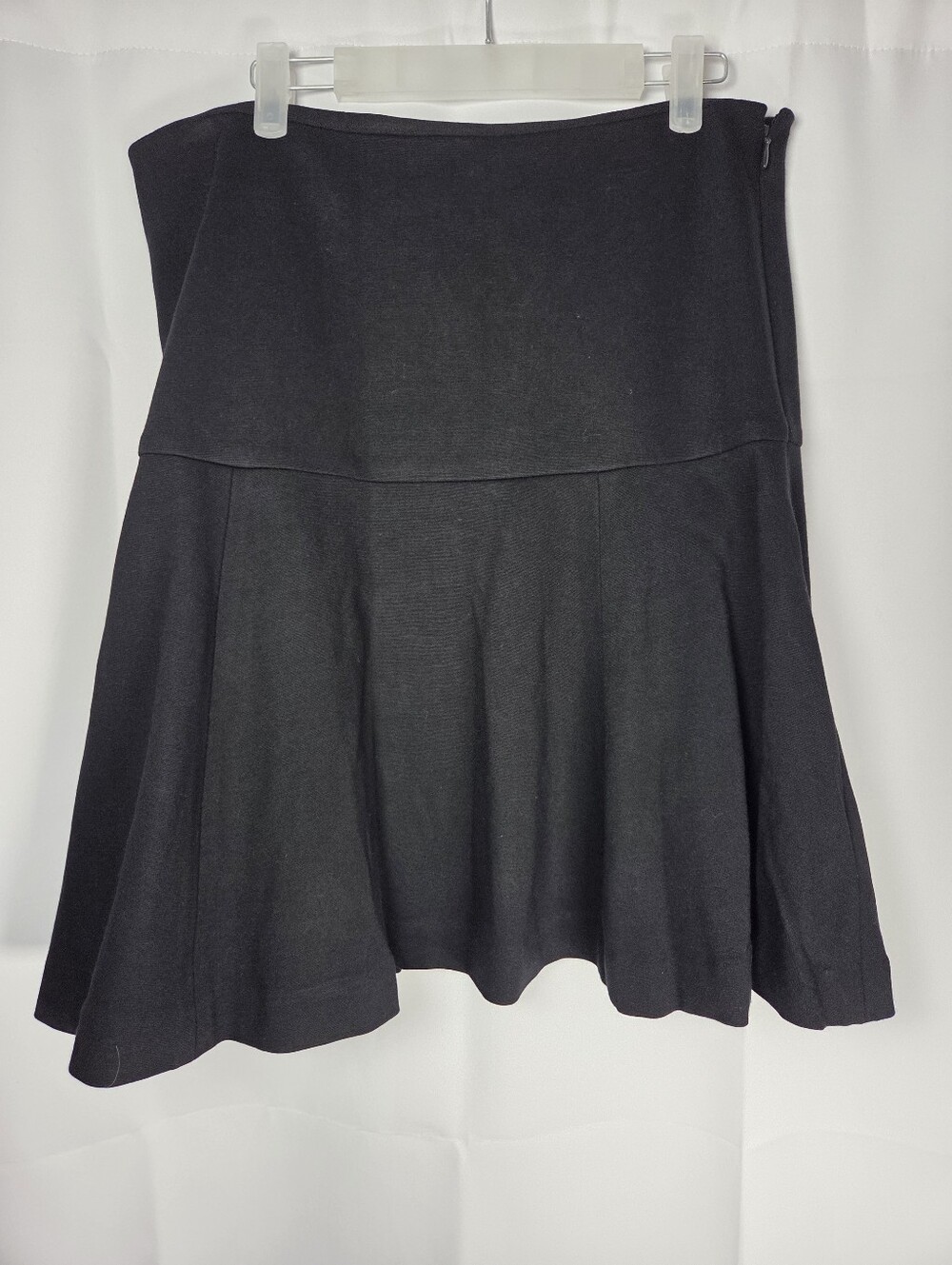 Lauren Ralph Lauren Black Flounce Lined Skirt Women's 10  Stretch